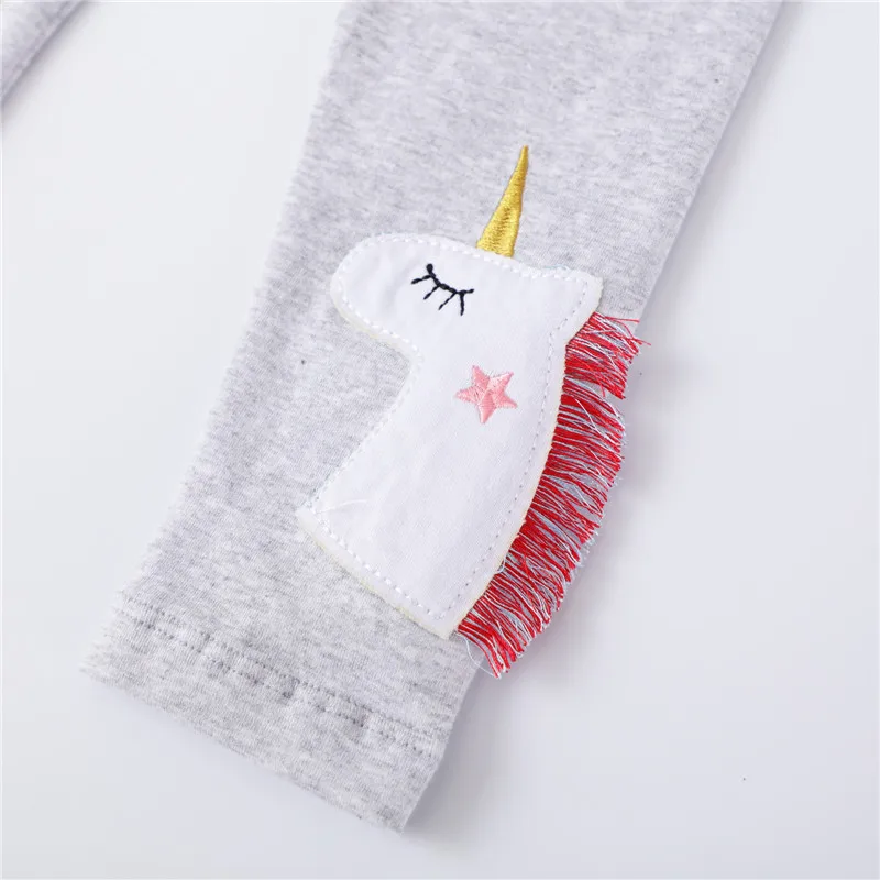 القفز متر 2-7T يونيكورن ستار زين الأطفال طماق السراويل ملابس الطفل كامل طول الاطفال بناطيل ضيقة طفل الملابس