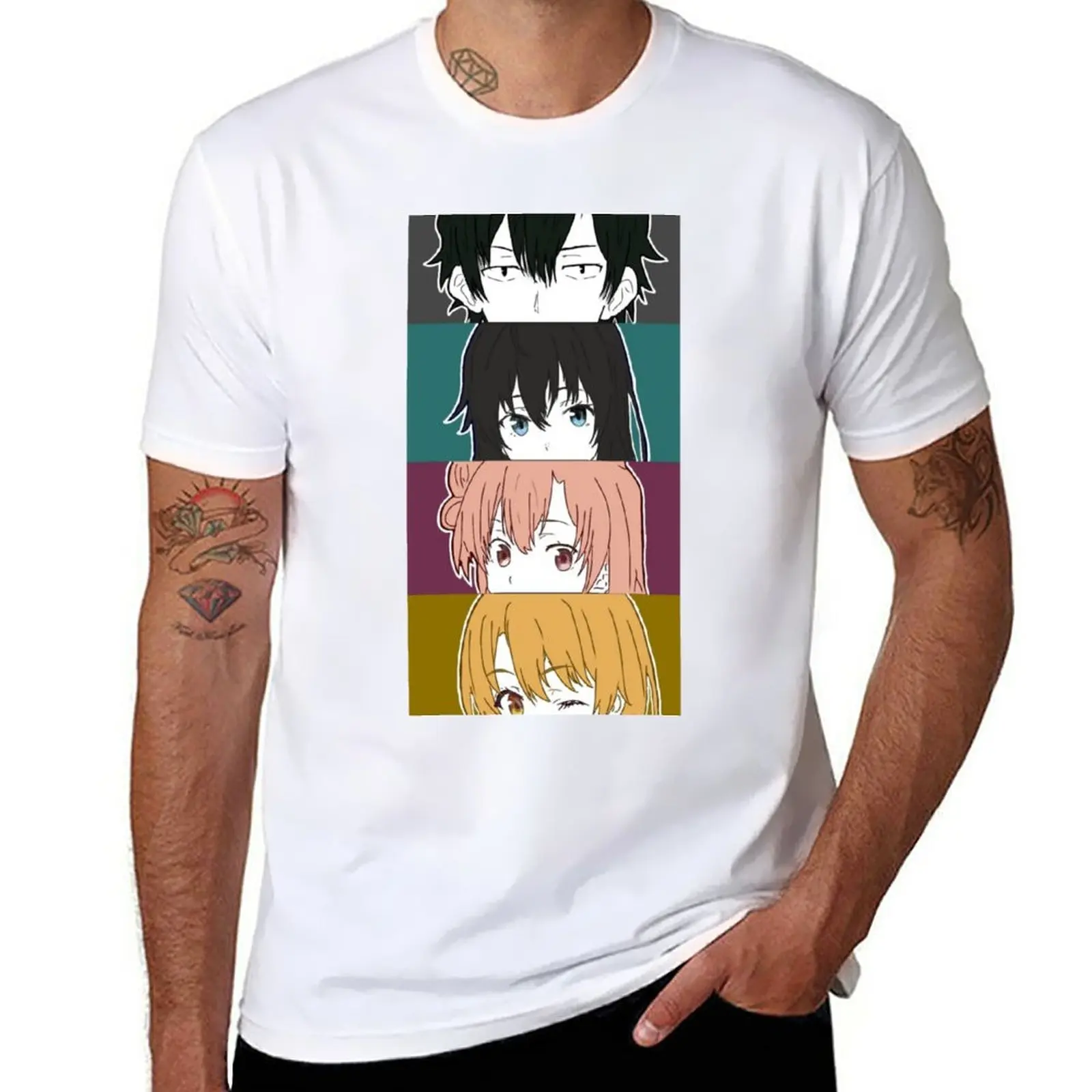 New Hachiman Yukino Yui Iroha - oregairu - snafu T-Shirt tops anime graphic t shirt tshirts for men