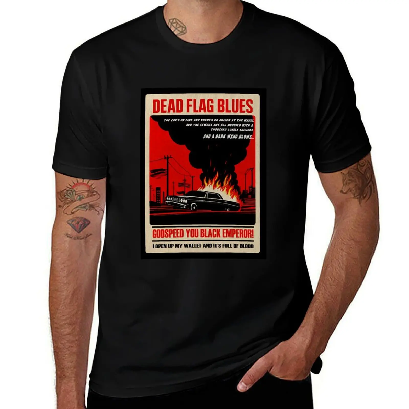 

Dead Flag Blues - Godspeed T-Shirt Gym Exercise Short Sleeve T-Shirt