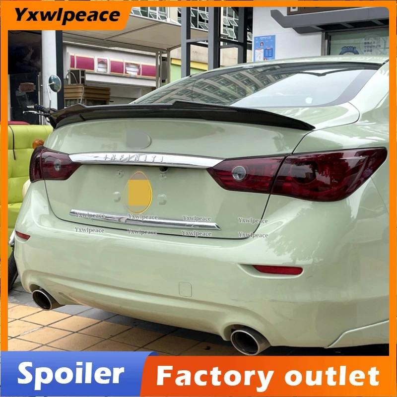 

For Infiniti Q50 2014-2022 Spoiler Higher Quality ABS Plastic Primer Color PSM Style Rear Trunk Lip Spoiler Body Kit Accessories