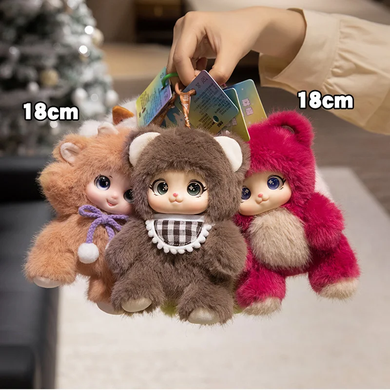 Linda serie de fragancias de dibujos animados familia de animales muñeca de vinilo caja ciega llavero bolsa colgante con fragancia juguetes de moda regalos sorpresa
