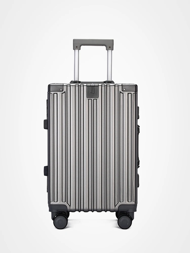 Studentenkoffer met aluminium frame, trolleykoffer met grote capaciteit, nieuwe sterke en duurzame wachtwoordbox, universele wiel voor heren en dames