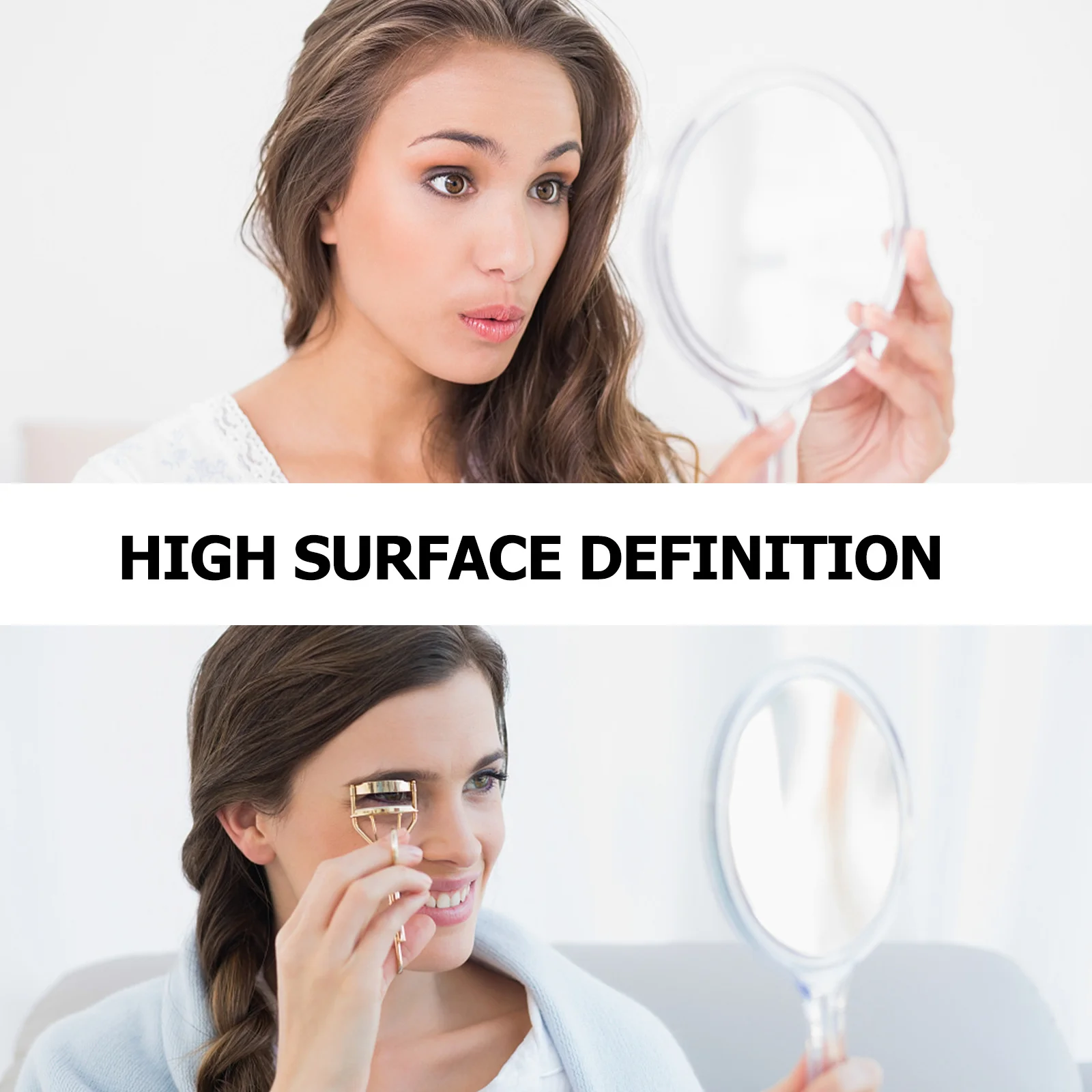 1 Stück kompakter Metallspiegel, kleine Größe, leicht, tragbar, Reise-Make-up-Spiegel, hochauflösende Oberfläche, einfache Verwendung