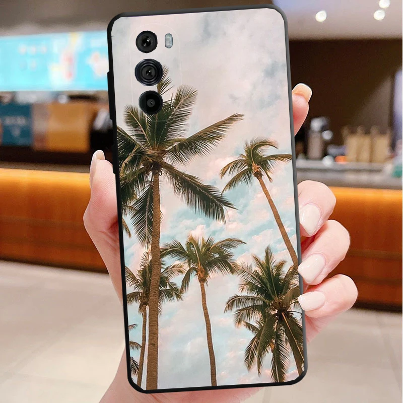

Phone Case For Motorola Edge 50 40 Pro 60 50 40 30 Ultra Neo Fusion Moto G85 G72 G53 G54 G84 G13 G32 Ocen Beach Palm Tree Sky