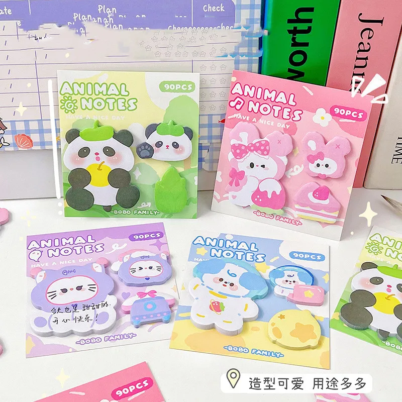 

36 pcs/lot Kawaii Rabbit Cat Panda Memo Pad Sticky Note Cute Dog N Times Stationery Label Notepad Post School Supplies