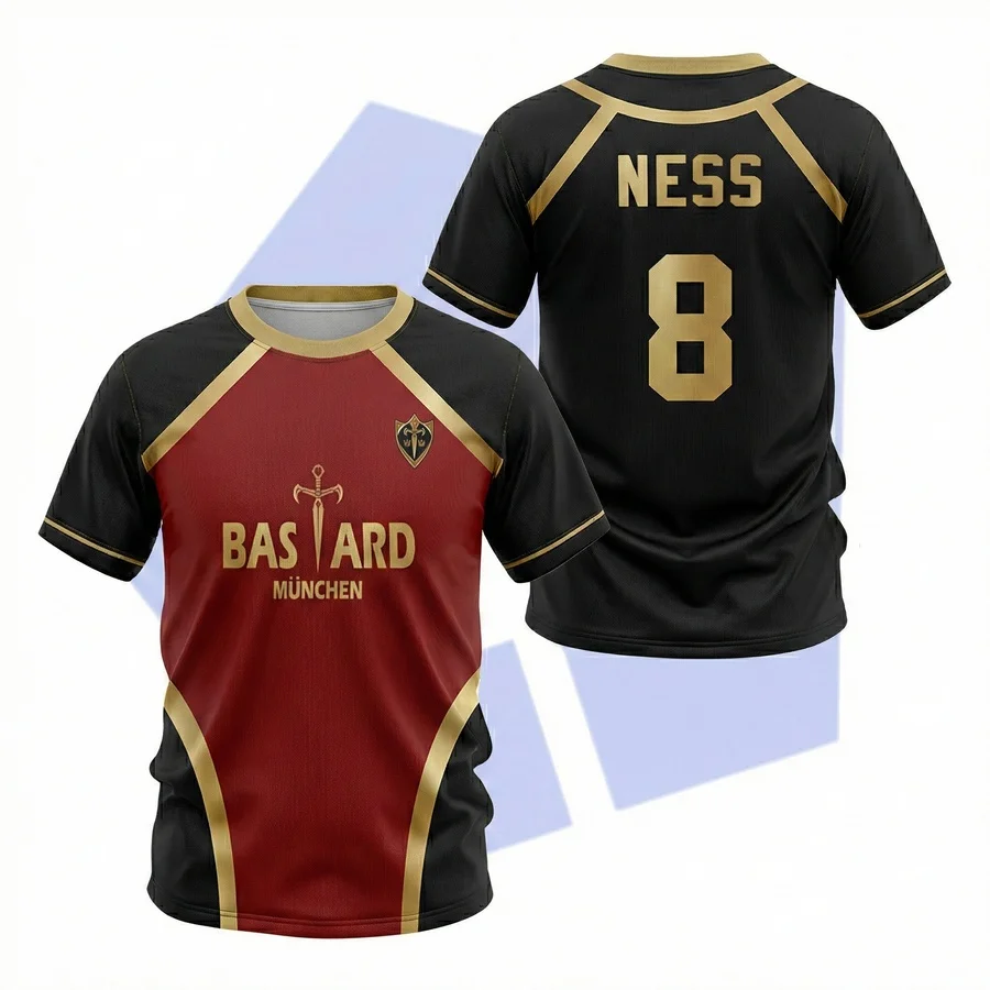 New 2026 BLUE LOCK Anime Football Jersey Bastard Munich T Shirt Kids Adults Men Women Sportswear Summer Streetwear Top
