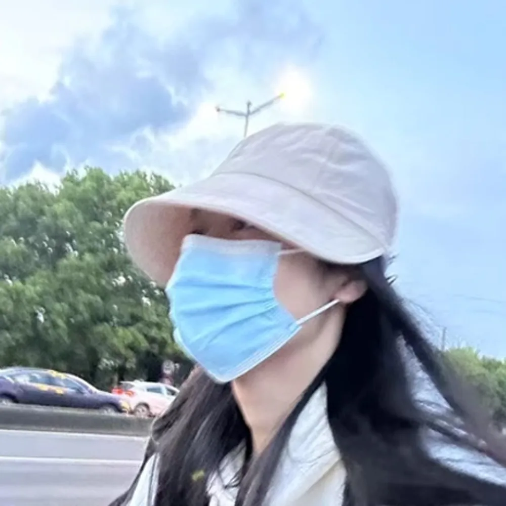 

Модная солнцезащитная шляпа с широкими полями и защитой от УФ-лучей 50+, UPF, солнцезащитная шляпа в корейском стиле, складная уличная женская панама для бега