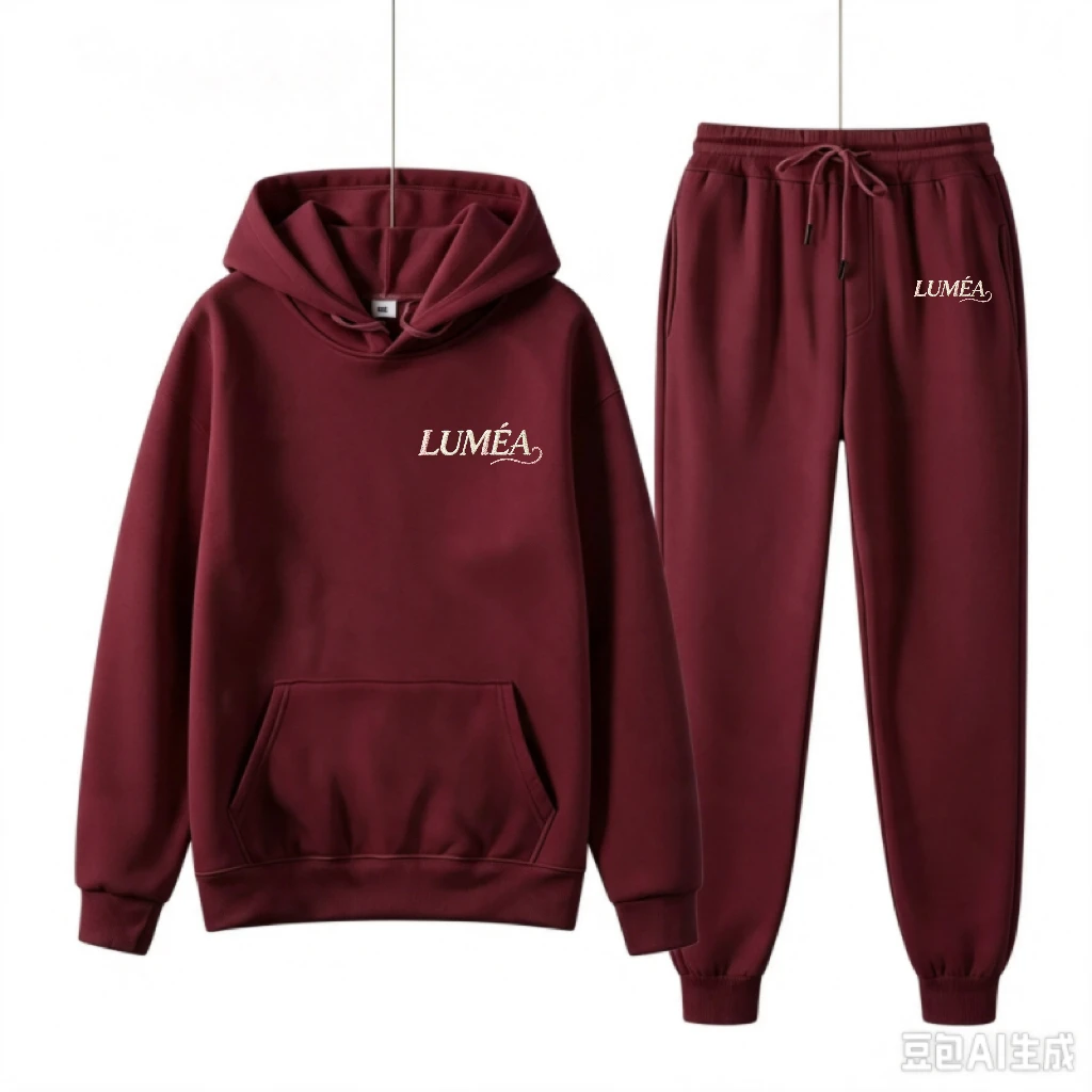 Trendy Women Hooded Tracksuit Printed Long Sleeve Hood Top Cuffed Jogger Pants Daily Outfit view 5