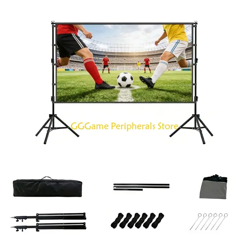 

U55B Высококонтрастный экран для наружного проектора с двойной подставкой 16:9 Проекционный куратин