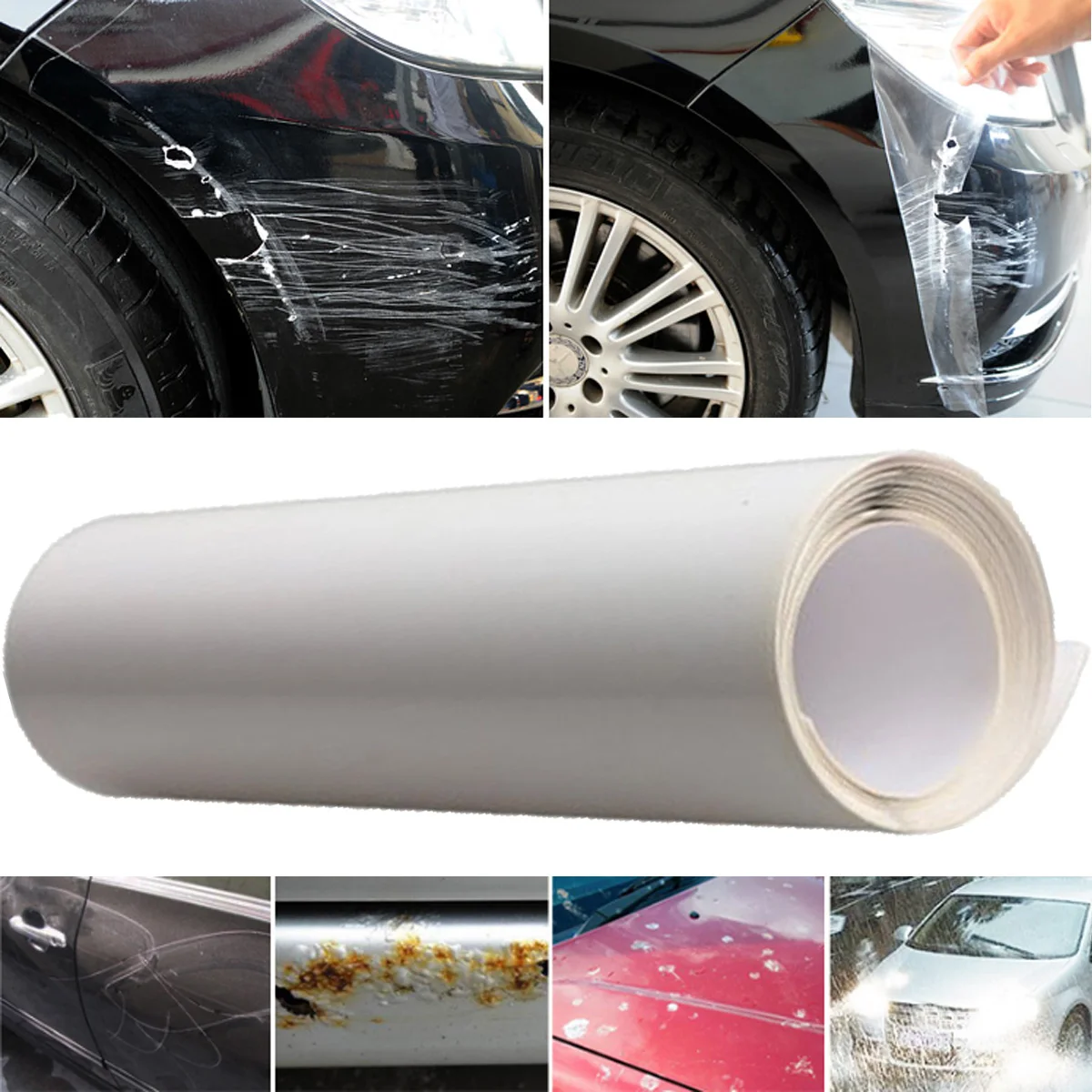 Car Clear Anti-Scratch Door Sill Edge Paint Protection Film Vinyl Sheet Anti Scratch Transparence Film 40cm