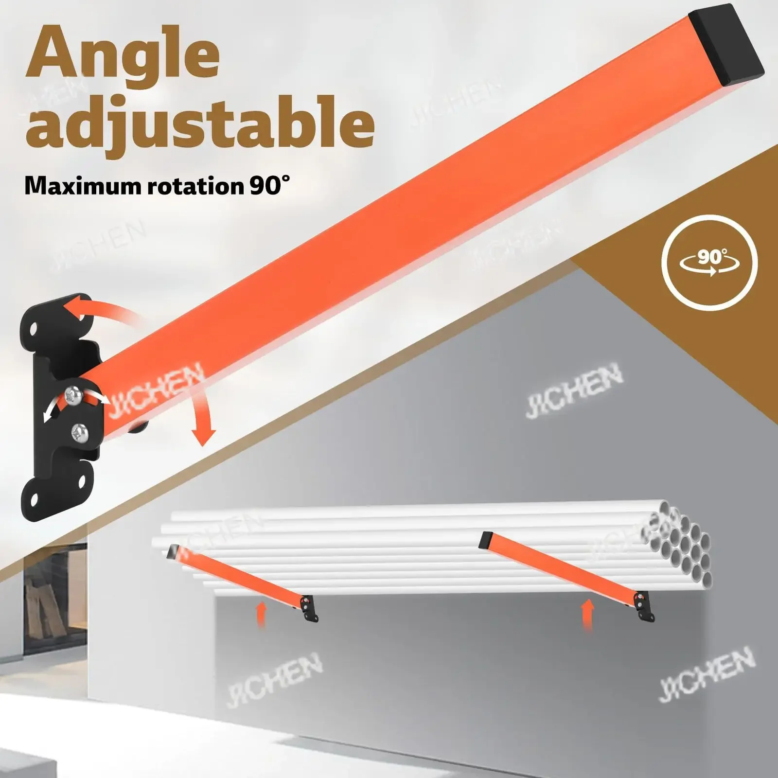 

Металлическая стойка для хранения JCQ Neu & Wood, 6-ярусная, настенная конструкция, для использования внутри и вне помещений