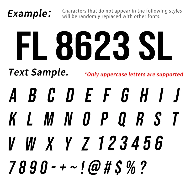 1PC Custom Vessel Registration Number Sticker Waterproof Self-adhesive Vinyl Decal for Yacht Boats Motorboats Kayaks Car