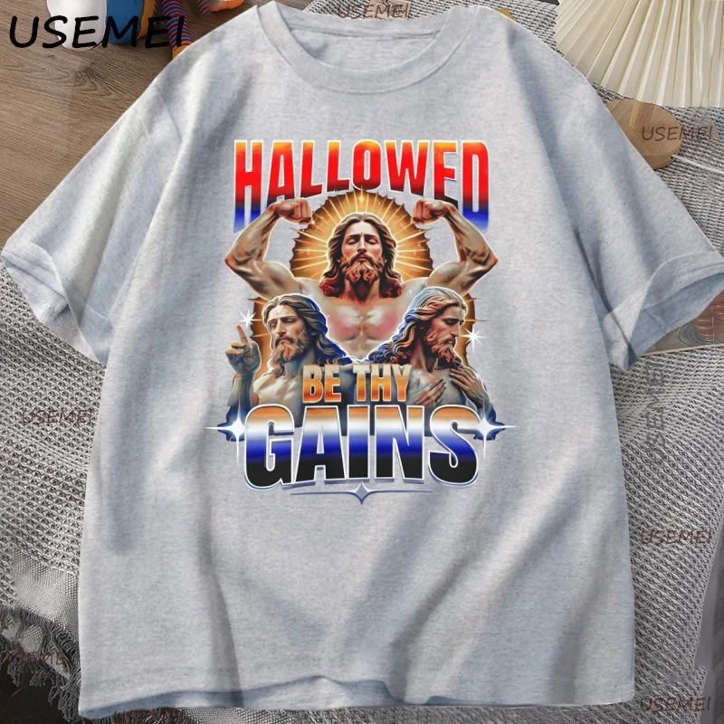 Футболка с изображением Иисуса для мужчин и женщин, забавная футболка для спортзала, футболка для тренировок, христианская одежда, футболка с религиозной верой, мужская одежда