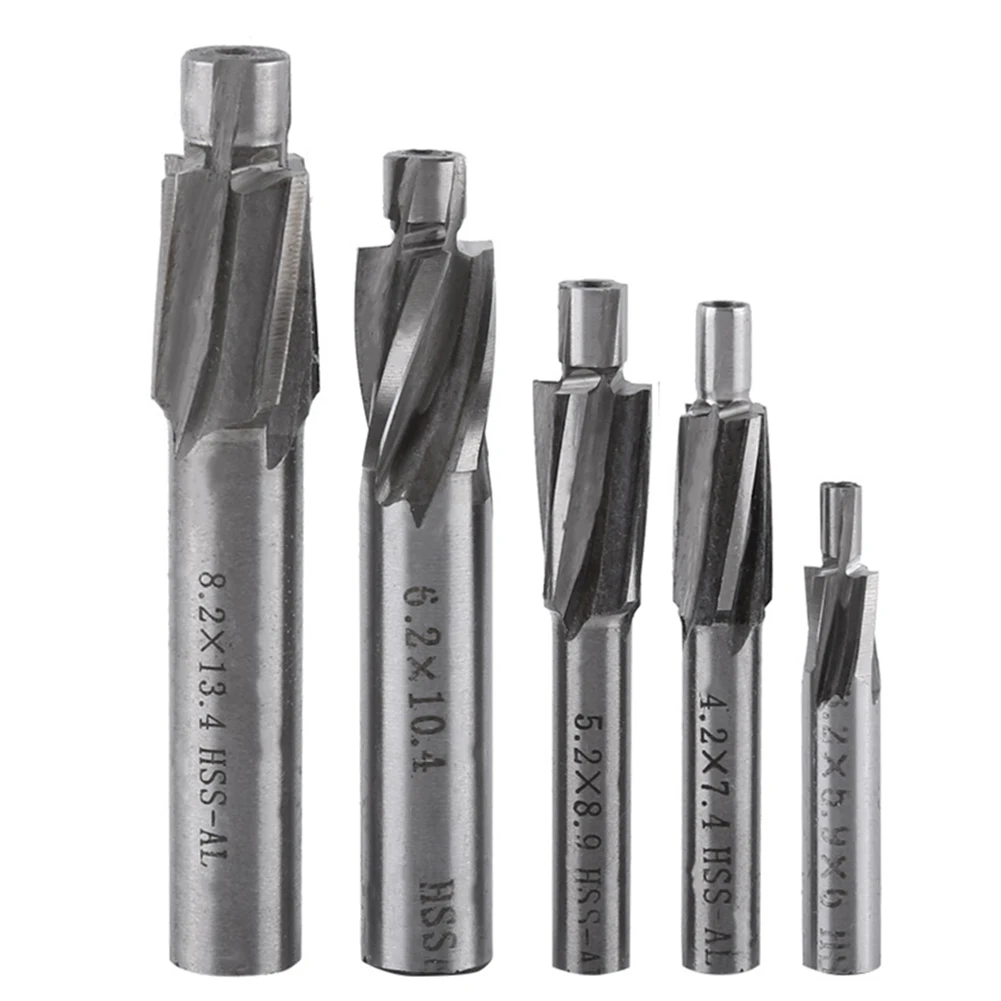 Imagem -06 - Brocas Counterbore Fresagem Posição Fixa Cortador Counterbore Router M3-m8 Piloto End Mill Pcs