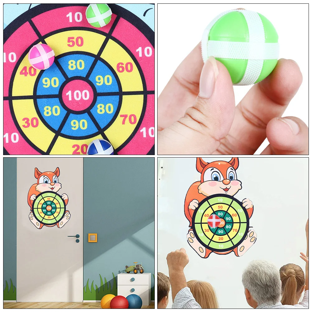 

Dart Board Toy Educational Game Kids Sticky Balls Flannel Wall Hanging Throw Fun Family Interactive Play Develop