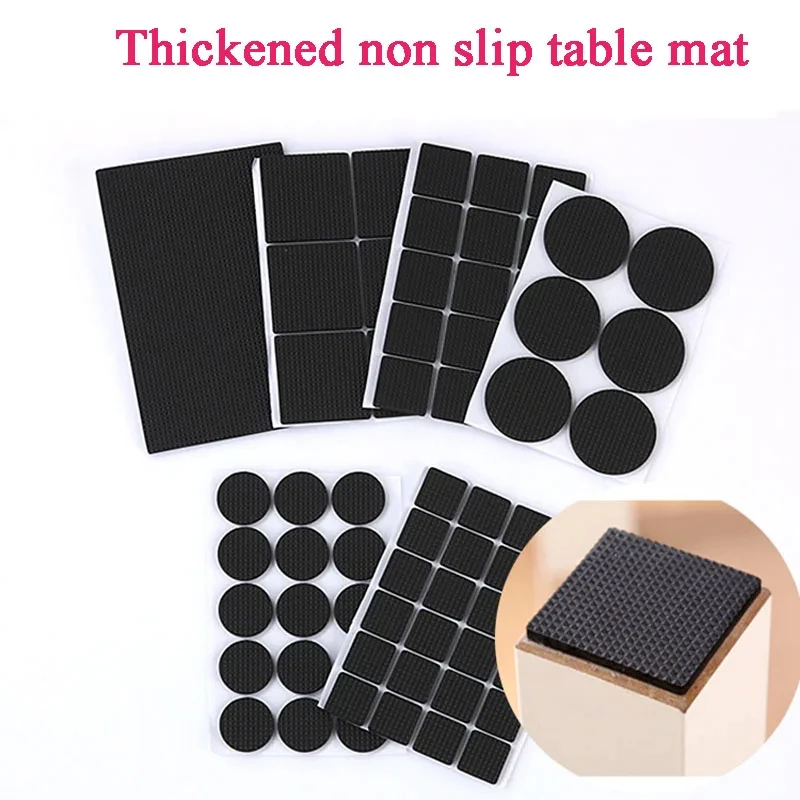 Self-adhesive Soft Furniture Bumper Leg Pads Bumper Chair Fittings Thickening Floor Protector Anti-slip Mat Anti Rub Foot Pads