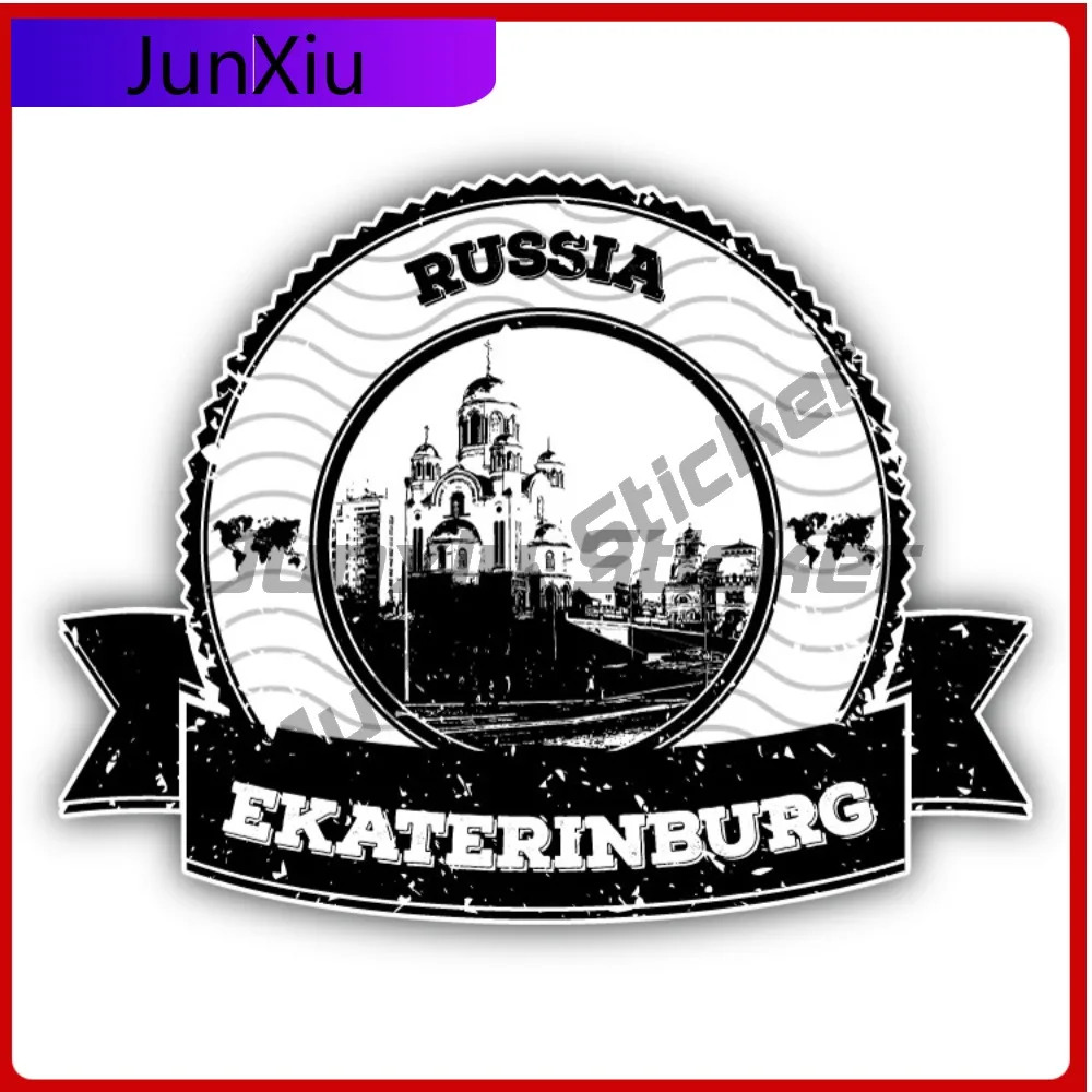 

Ekaterinburg Russia Creative Sticker Stamp Travel Car Decal Bumper Stickers For Mobile Phones Cool Style Laptop Use Waterproo