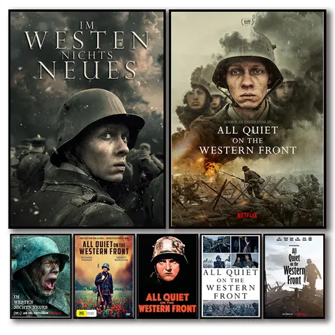 Sıcak Savaş Filmi Batı Önünde Tüm Sessiz Posteri Estetik Retro Filmler Tuval Boyama Ev Oturma Duvar sanatsal fresk Odası Dekor