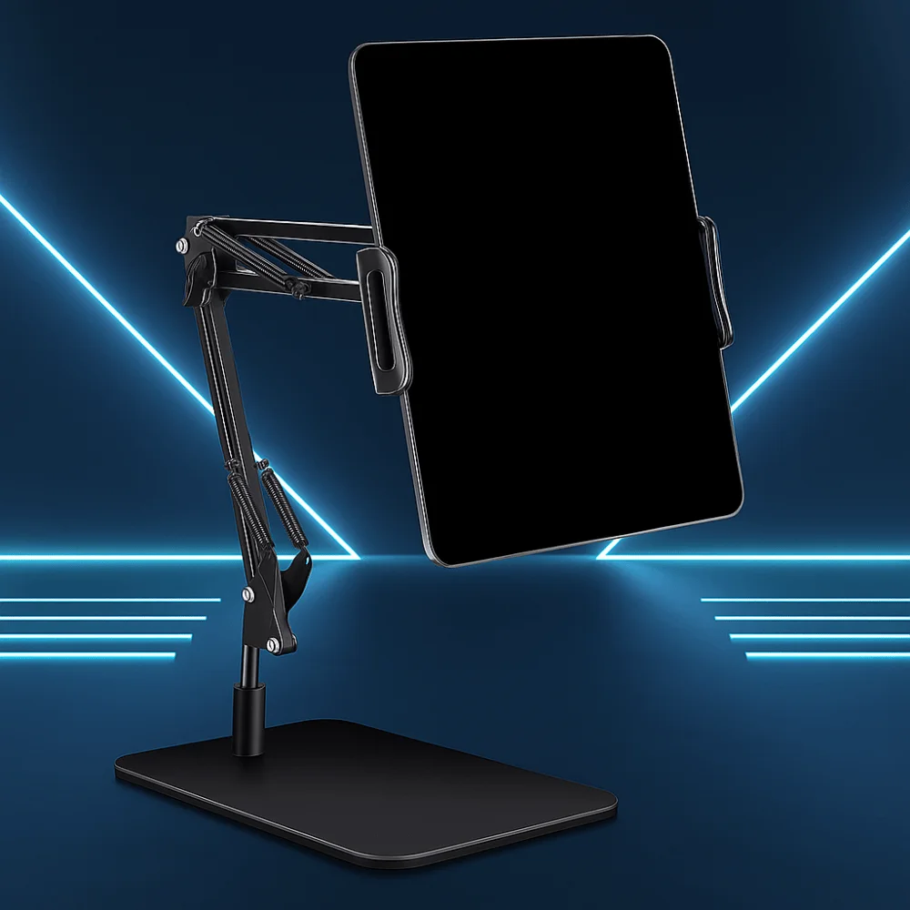 حامل هاتف محمول ناتئ ميكانيكي قابل للتعديل بذراع طويل حامل هاتف مكتبي محمول 360 درجة ° تدوير حامل الهاتف المحمول #3