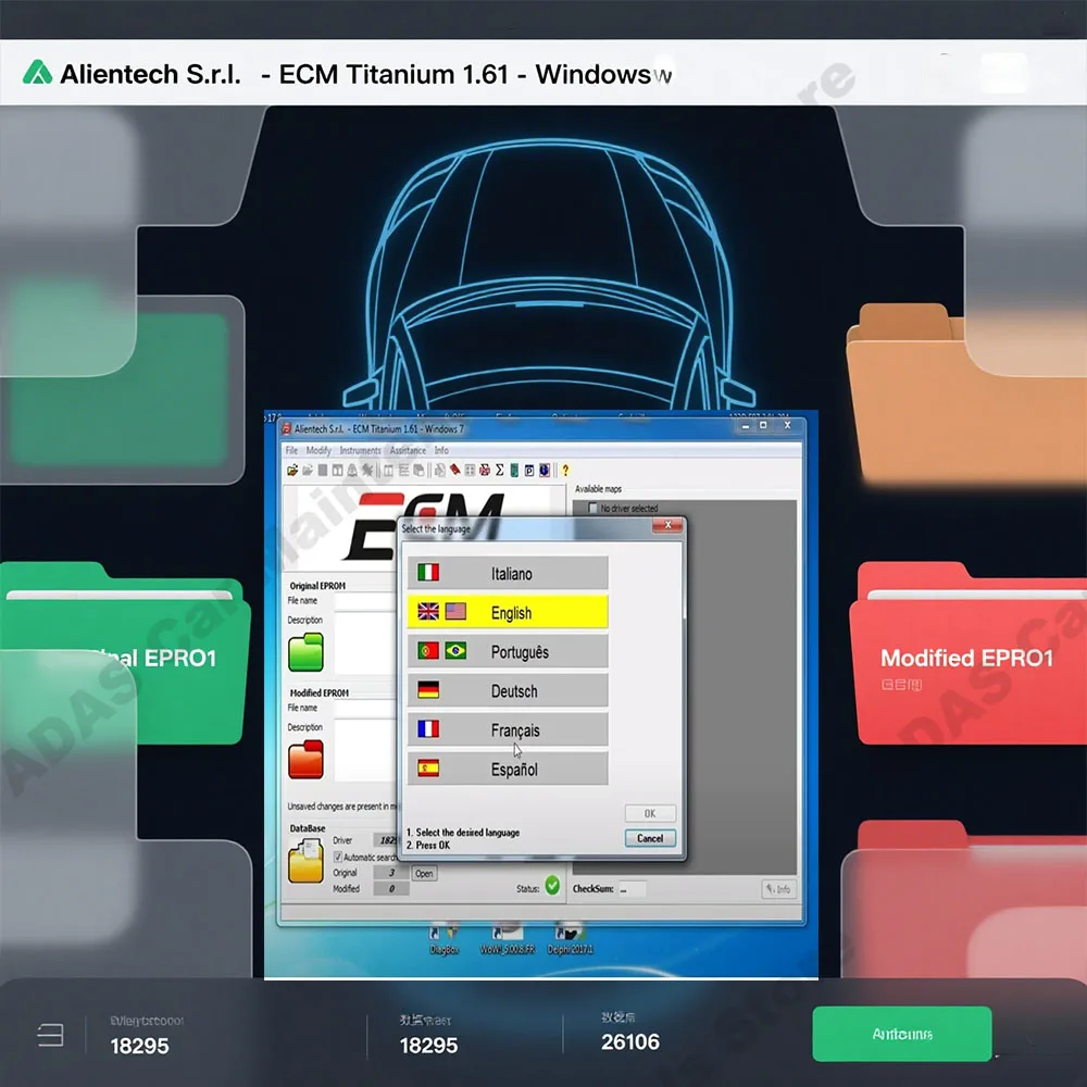 

ECM TITANIUM 1.61 con más de 26000 controladores ECM 18259 y más controladores para herramientas de ECU compatibles con Windows