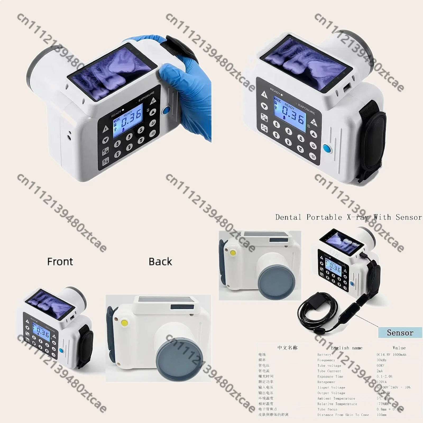 Ultralight Portable Dog Teeth Machine LCD Touch Screen Hand Held Veterinary Dental Unit X-ray Sensor