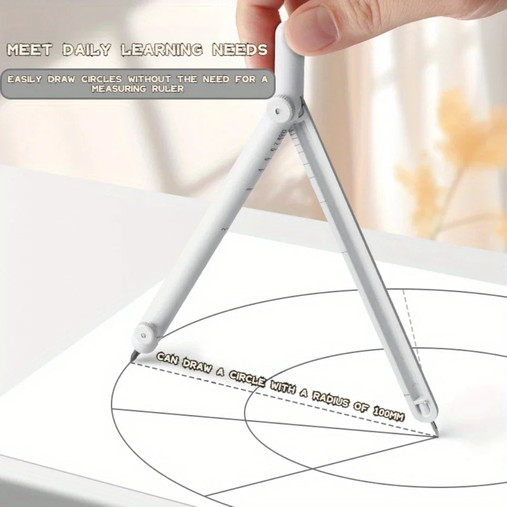 بوصلة هندسية معدنية متعددة الوظائف مع شاشة ديجيتال، بوصلة هندسية مبتكرة على شكل قلم، أداة رسم للطلاب