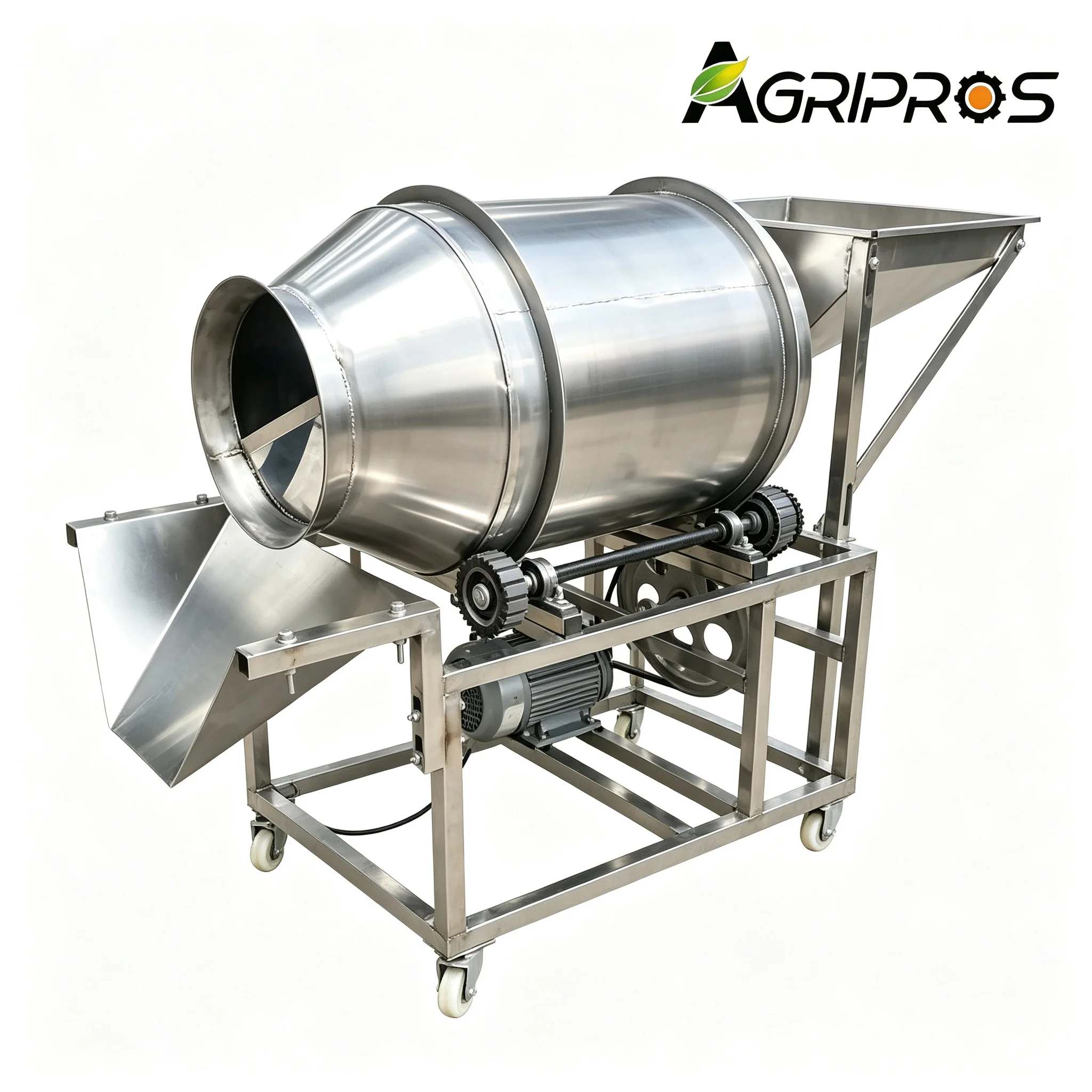 Agripros Stainless Steel Seed Coating Machine Rotary Drum Seed Dressing Machine Automatic Seed Mixer For Wheat Corn Bean