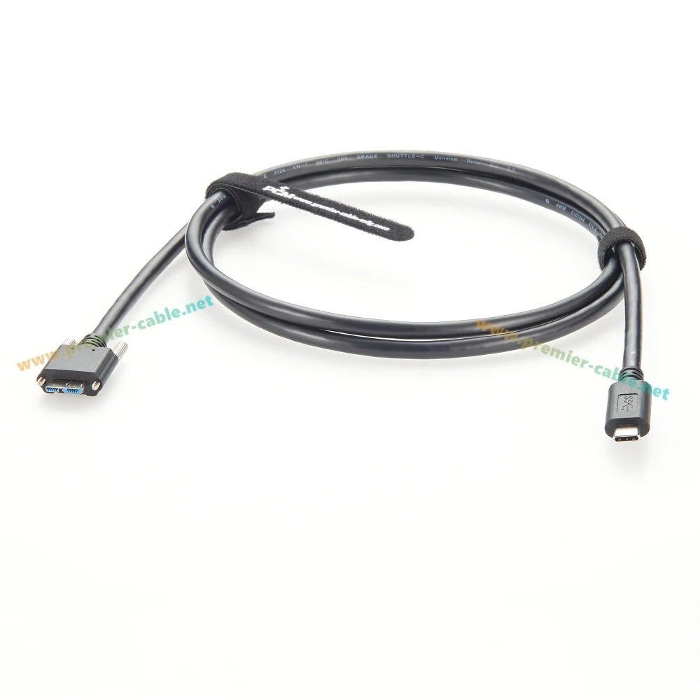 ネジロックパネルマウント USB C - Micro USB 3.0 ケーブル USB3.1 Gen2.2 Type C - Micro B コード マシンビジョン産業用カメラ用
