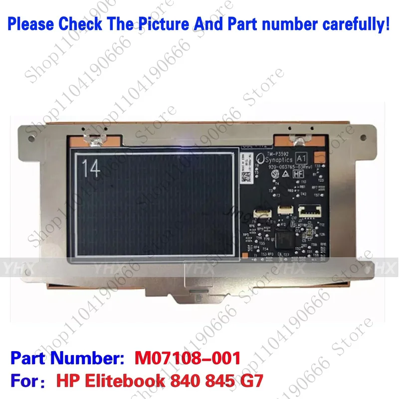 Notebook-Computerkomponenten 5 Stück Neu für HP Elitebook 840 845 G7 Touchpad Clickpad Mauspad M07108-001.