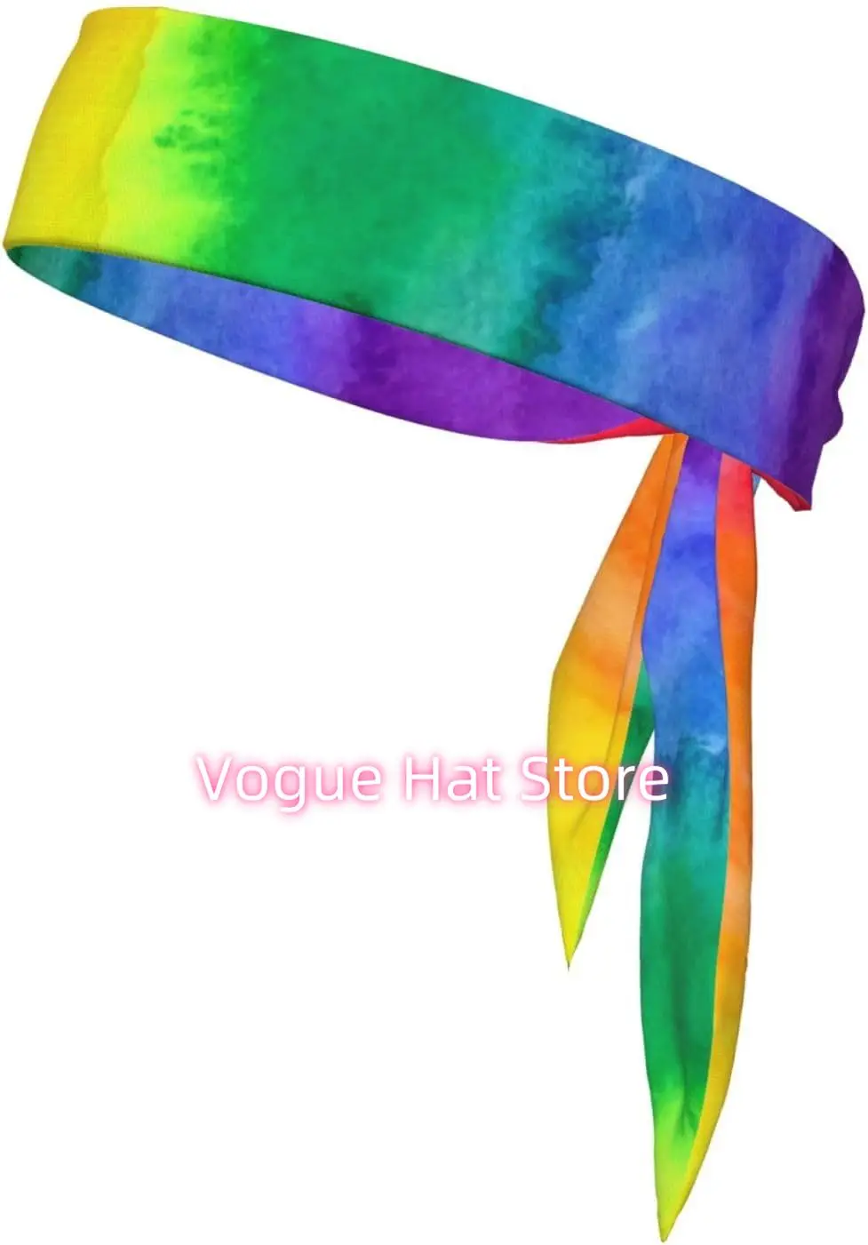 

Rainbow Wash Sports Head Tie Headbands for Men Women Boy and Girl Sports Sweatbands for Running Basketball Yoga Exercise Workout
