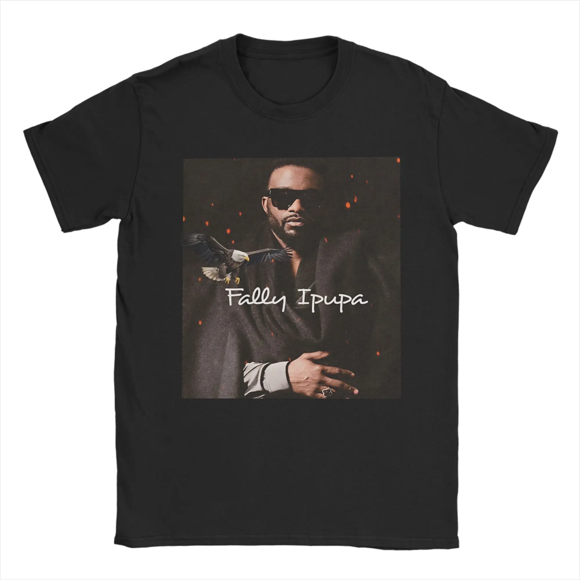 Camisetas Fally Ipupa Aigle para hombre, ropa de algodón puro, camiseta de manga corta con cuello redondo, camiseta de talla grande