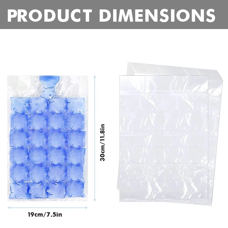 50/100/250Pcs Disposable Ice Cube Bags, BPA Free Ice Mould Tray Freezer PE Bags