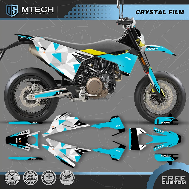 DSMTECH Custom Team Graphics Decals Stickers Kits for Husqvarna 15-20 701 SUPERMOTO ENDURO 2015-2017 2018 2019 2020 007