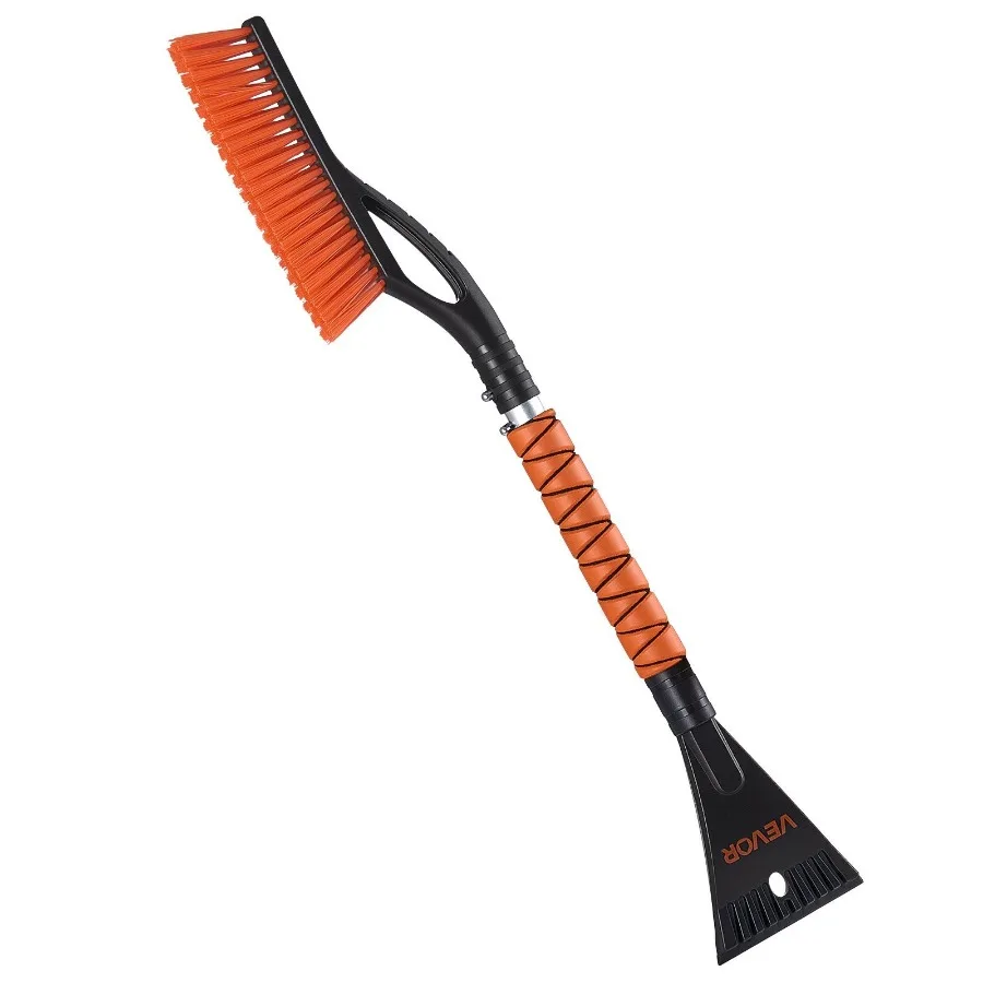 

Snow Brush and Ice Scrapers for Car Windshield 27inch Aluminum Snow Scraper Removal Tool with Foam Grip ScratchFree Bristles D