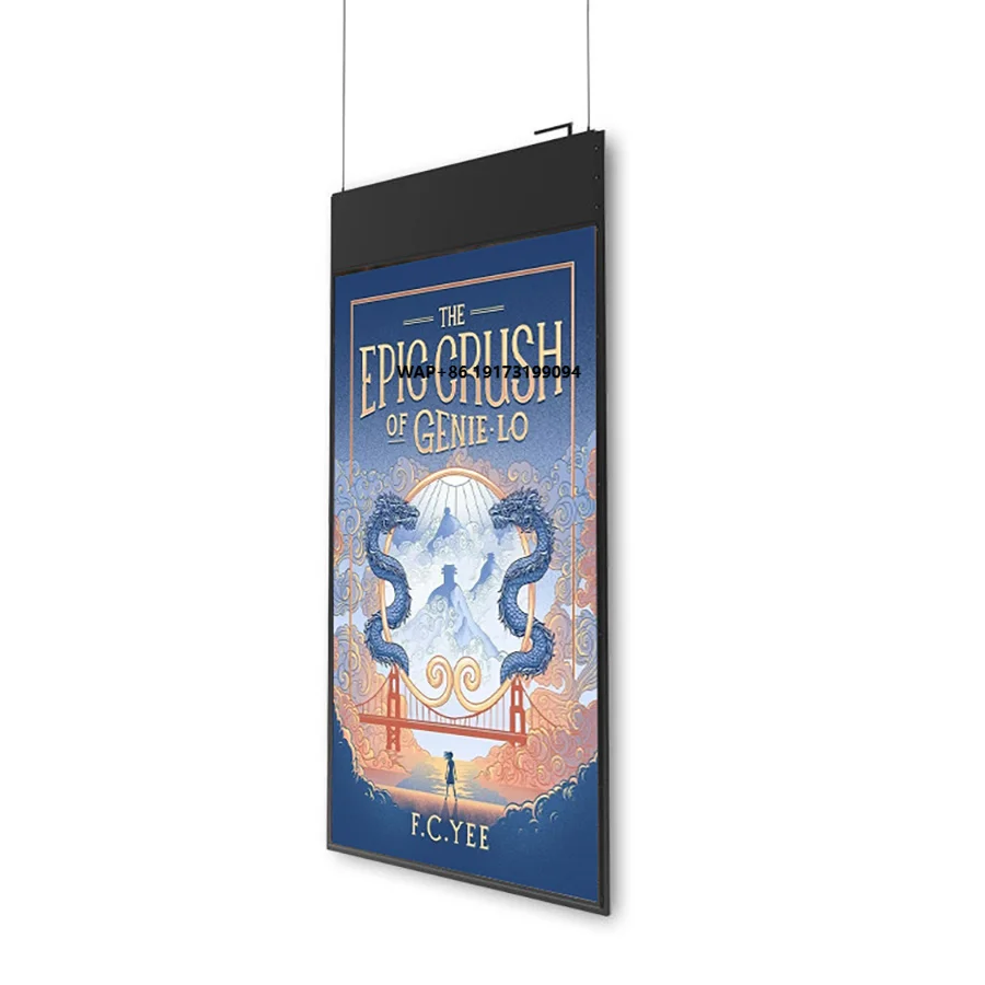 4s Shop 43 Inch Indoor Double-sided Hanging Advertising Display Window Ceiling LCD TV Screen Digital Poster Kiosk
