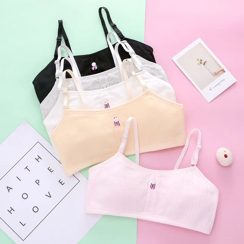 Girls' Underwear Development Period Cotton Vest Breathable Simple Bra Suitable for Primary and Secondary Students Underwear