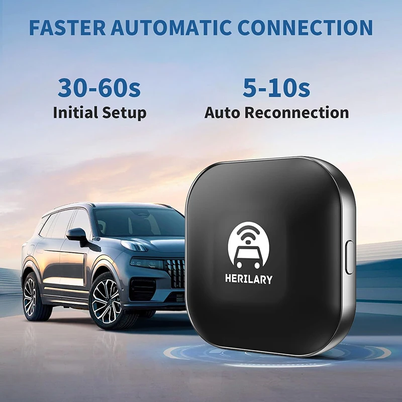 

2-in-1 Wireless CarPlay Adapter & Android Auto Dongle Fast Auto Connect Convert Wired Apple Car Play to Wireless Plug & Play
