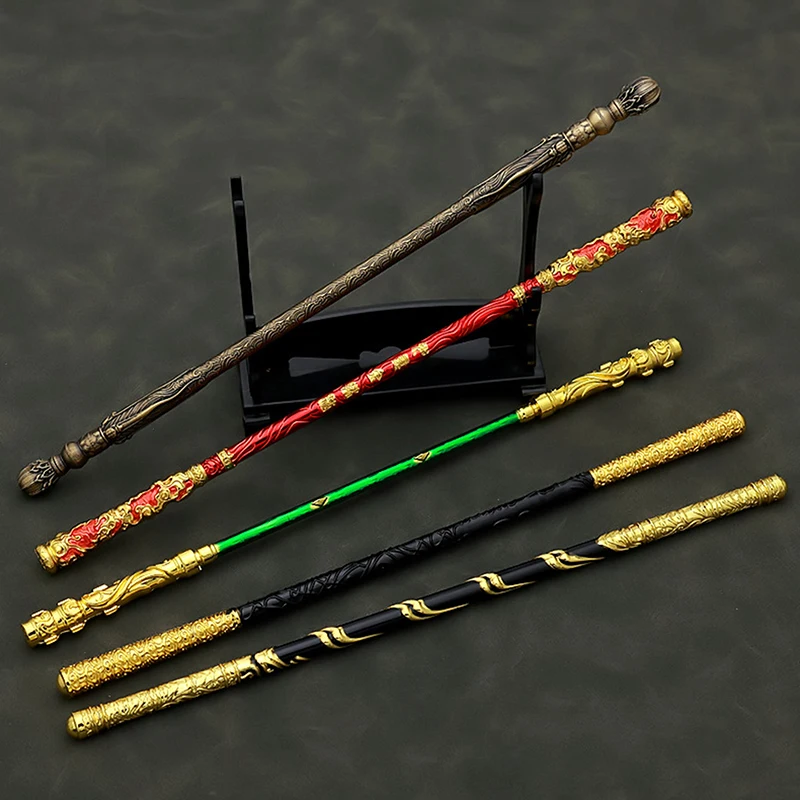 22cm Black WuKong Sun Wukong Magic Golden Cudgel Game Anime New Style Metal Ancient Style Swords Birthday Gifts Toys Kids