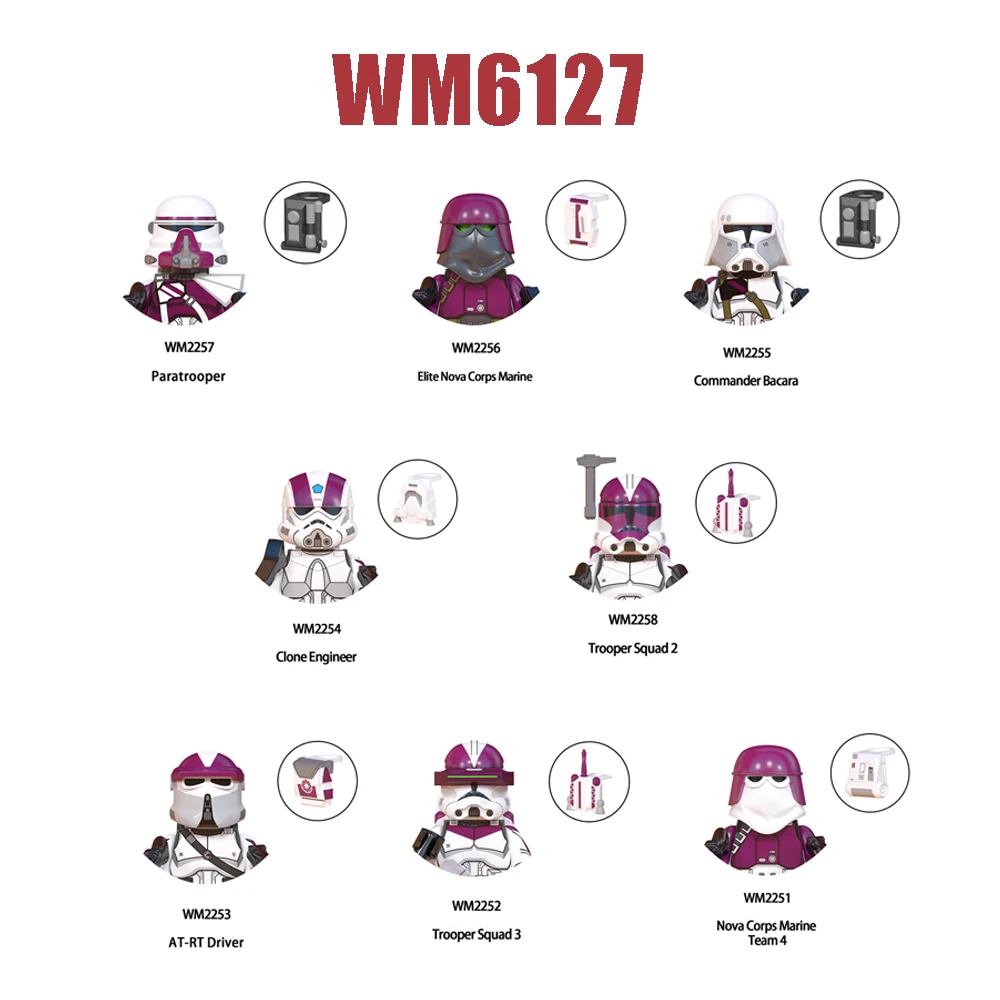 

Модель WM6127, строительные блоки AT-RT Commander, блоки Бакара, Элитная фигурка нового корпуса морской пехоты, детская игрушка