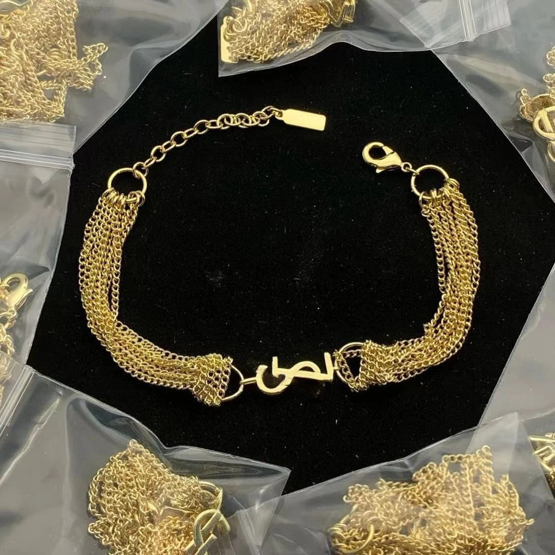 

Классический женский браслет в стиле ретро с буквами, изысканные модные украшения, изящный дизайн