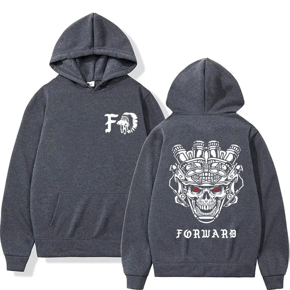 25 Forward Observations Group Skull Double Sided Print Hoodie Male Fashion Oversized Pullover Men Women's Vintage Casual Hoodies