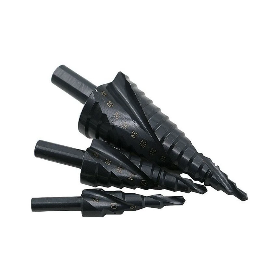 Imagem -05 - Brocas Escalonadas Sulcadas Espirais Haste Sextavada Cone Cônico Preto de Nitretação Cortador de Broca Profissional 412 mm 420 mm 432 mm