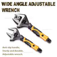 Adjustable Wrench Stainless Steel Universal Spanner Bathroom Wrench Large Open High Quality Plumbing Repair Tool Household