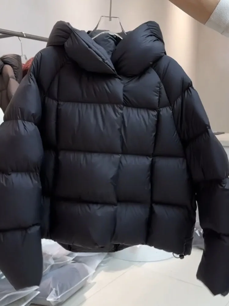 Ele ort Bla Piumino da donna Jaet Winter 2025 New Sle Premium Pane Coat Thiened Fibra di poliestere Bianco Du down