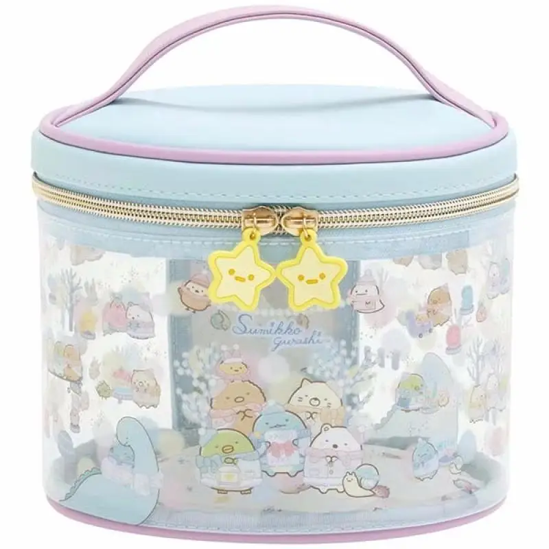 

Japanese Sumikko Makeup Box Cute Cartoon Transparent Women's Handbag Portable for Travel Cosmetic Storage Bag Toy Girl Gift