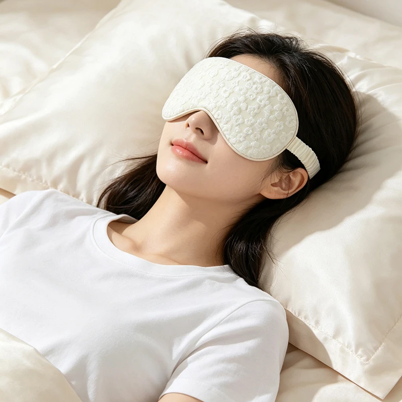 Eye Mask Cool Feeling Breathable Shading Sleep Mask Ultra Soft Light Blocking Eye Cover For Travel Night Sleeping Relaxation view 2