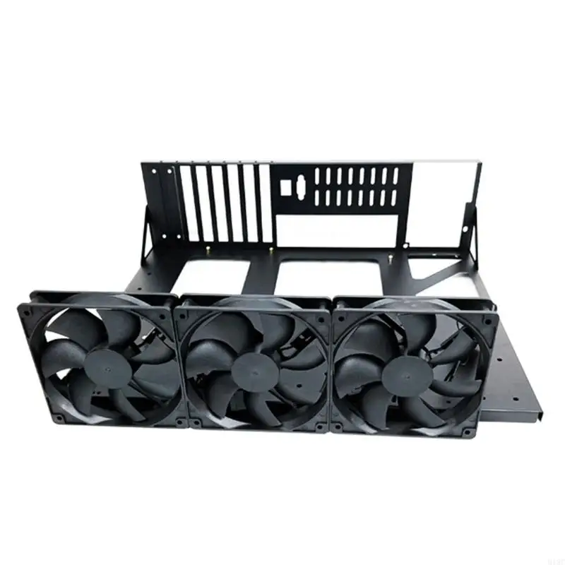 

Mining Rig Frame for GPU Aluminum Open Miner Rig Case Rack for Bitcoin Currency Mining Accessory