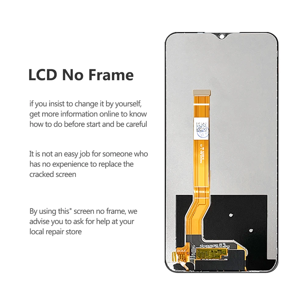 6.5\'100% test New For Realme C31 RMX3501 LCD Display with Frame Touch Screen Replacement 6.6\