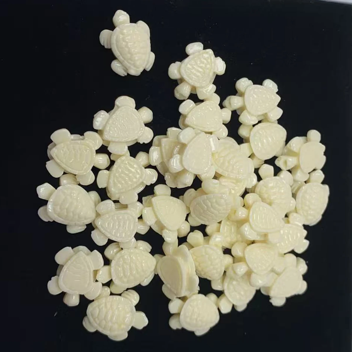 10pcs 19mm Cute Animal Turtle-Shaped Natural Shell Semi-Finished Beads for Jewelry Making DIY Necklaces Earrings and Accessories