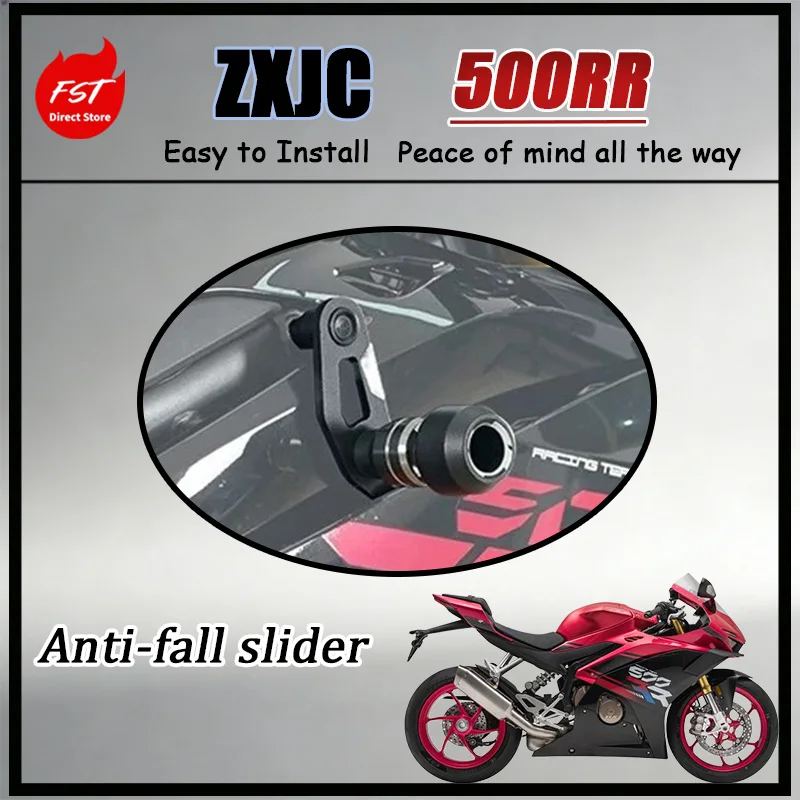 

FOR ZXJC 500RR Frame Slider Bobbins Kit CNC Aluminum Anti-Scratch Protector Impact-Absorbing Crash Pads Motorcycle Safety Gear
